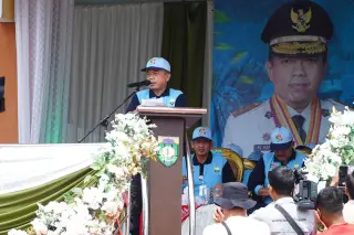 Gubernur Al Haris Saat Menghadiri Sekaligus Menutup HKP ke 52 tingkat provinsi jambi tahun 2024 || Dok Humas