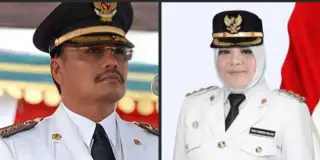 Abdullah Hich (kiri) Bupati Tanjungjabung timur 2001-2011 Dillah Hikmah Sari (kanan) Bupati Tanjungjabung Timur 2025 - 2030 || Dok Pri