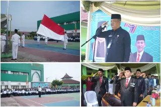Sekretaris Daerah A Ridwan memimpin upacara Hari Amal Bakti (HAB) Kementerian Agama Republik Indonesia ke-79 Tahun 2025 tingkat kota Jambi || Dok PKJ