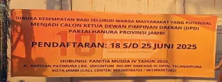 Pengumuman pendaftaran calon Ketua DPD Partai Hanura Provinsi Jambi || Dod