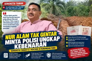 Nur Alamsyah Tidak Gentar Minta Polres Tebo Segera Ditindaklanjuti Laporan Marzuki atas sengketa lahan di Desa Kunangan