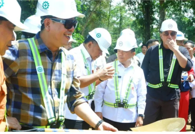 Sekda Dampingi Gubernur Al Haris Tegak Tiang Tuo Pembangunan Museum KCBN Muaro Jambi