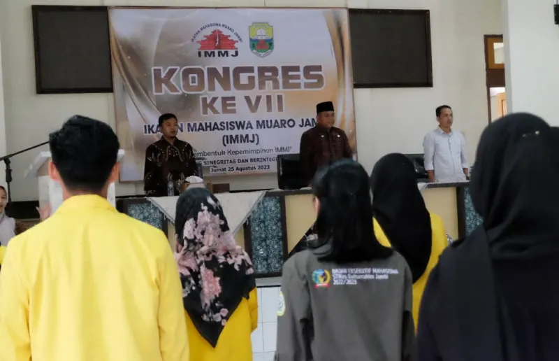 Sekda Buka Kongres ke VII Tahun 2023 Ikatan Mahasiswa Muaro Jambi IMMJ || KMJ